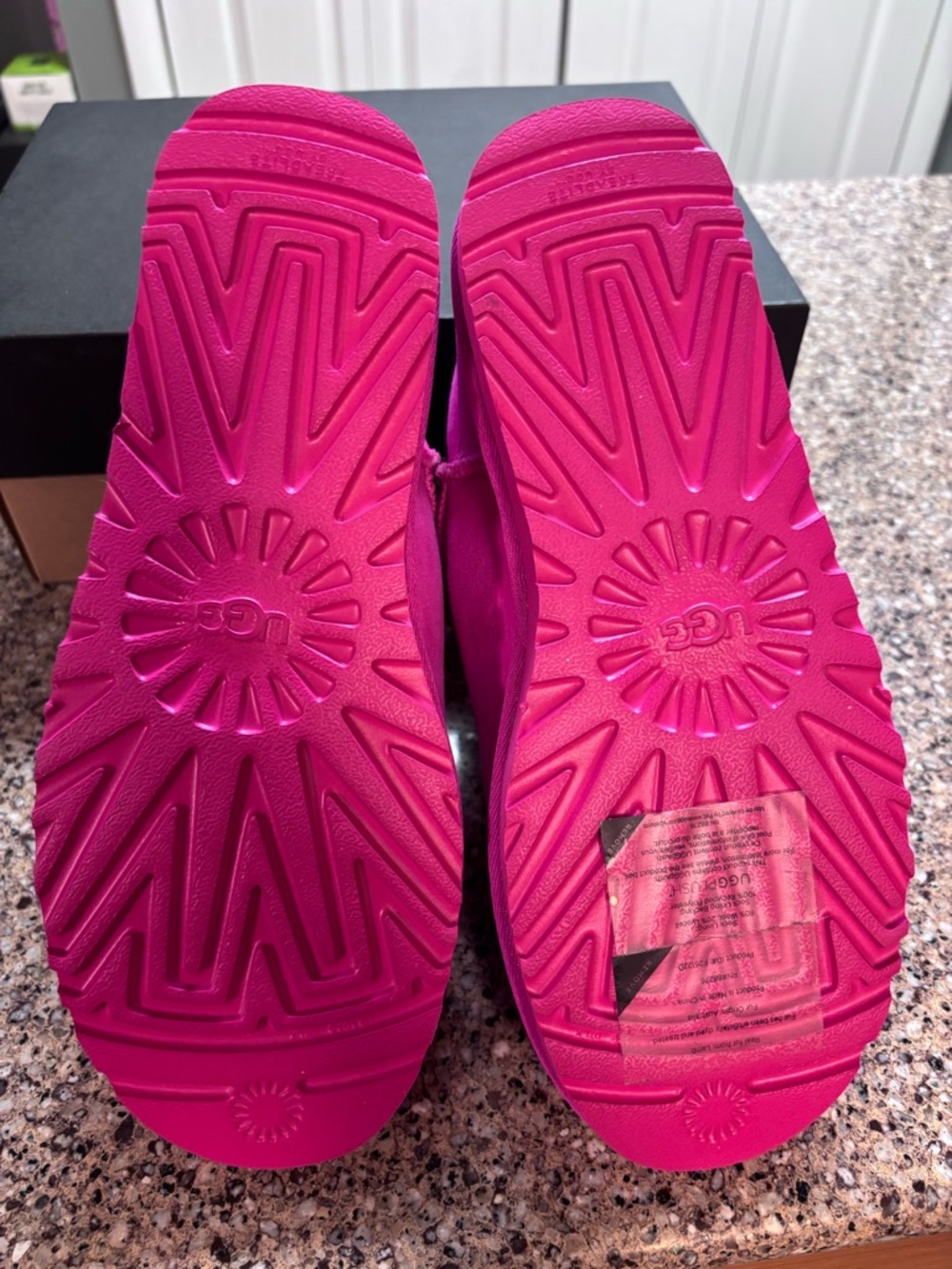 UGG Hot Pink Suede Mini Booties - Picture 4 of 4